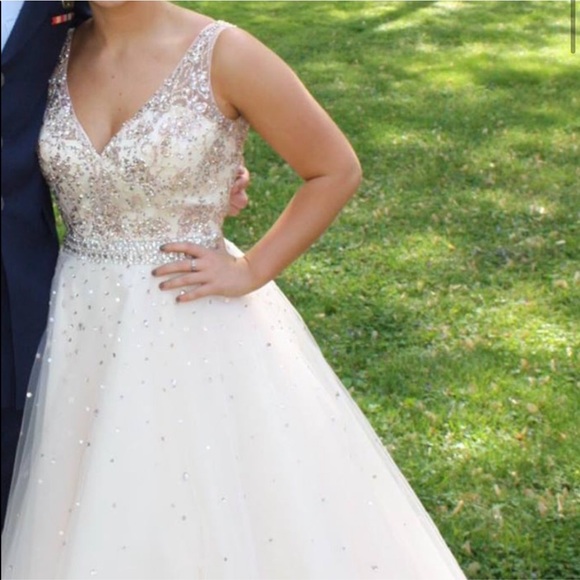 Light Pink Beaded Prom Formal Dress - Picture 1 of 7